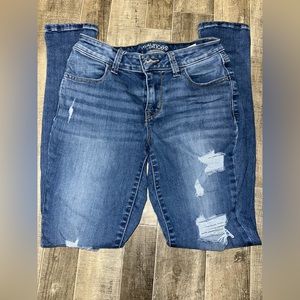 Maurices mid-rise ripped skinny jeans - size S short.